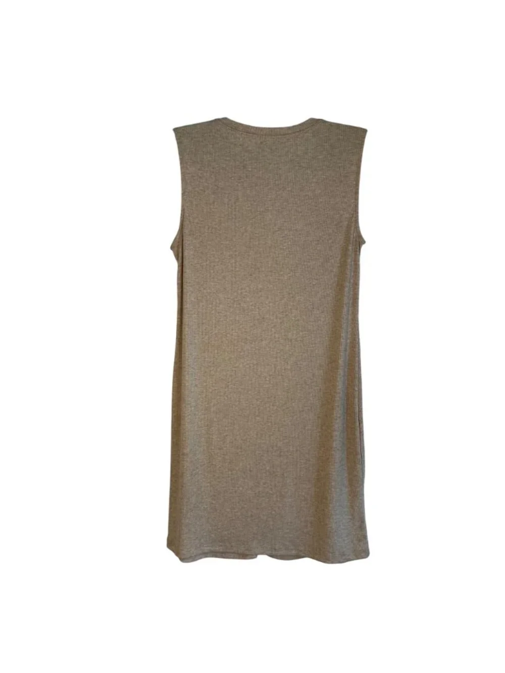 Sleeveless Beige Ava James Button Shoulder Dress SZ M Preppy Old Money NWT - Picture 3 of 10